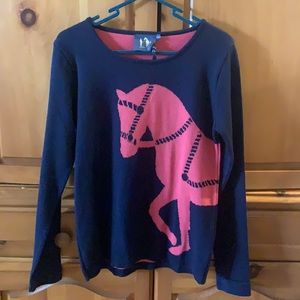 RÖNNER MARINA SWEATER NAVY/HOT PINK